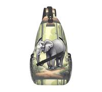 WSSYYBF Bolsa cruzada de elefante caminando en diagonal. Bolsa ajustable y transpirable, bolsa de hombro de viaje