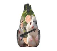 WSSYYBF Bolsa cruzada en el pecho con ratas madre e hijo en diagonal. Bolsa de hombro ajustable y transpirable, bolsa de viaje