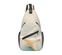 WSSYYBF Bolsa de playa con diseño de estrella de mar en diagonal. Bolsa ajustable y transpirable, bolsa de hombro de viaje