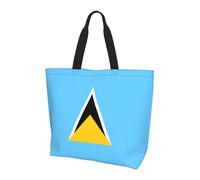 WSSYYBF Bolso de hombro con la bandera de Santa Lucía. Bolso de hombro de moda para mujer, simple y ligero