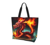 WSSYYBF Bolso de hombro Dragon King in Fire. Bolso de hombro de moda para mujer, simple y ligero