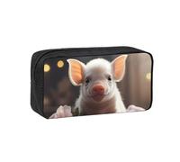 WSSYYBF Bonito estuche para bolígrafos de Young Pig simple y espacioso, bolsa de almacenamiento portátil de tela Oxford 600D, adecuada para oficina y viajes.