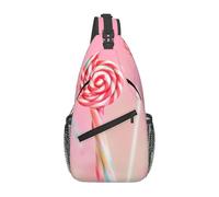 WSSYYBF Colorida piruleta cruzada en el pecho en diagonal. Bolsa bandolera ajustable y transpirable, bolsa de hombro de viaje