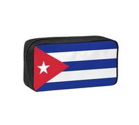 WSSYYBF Estuche para bolígrafos simple y espacioso con diseño de bandera cubana, bolsa de almacenamiento portátil de tela Oxford 600D, adecuada para oficina y viajes.