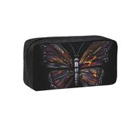 WSSYYBF Estuche para bolígrafos simple y espacioso con diseño de mariposa misteriosa. Funda grande y espaciosa, bolsa Oxford 600D con cremallera para el trabajo, la oficina, moda para mujer