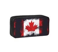WSSYYBF Estuche para bolígrafos simple y espacioso con la bandera de Canadá. Estuche grande y espacioso, bolsa Oxford 600D con cremallera para el trabajo, la oficina, moda para mujer