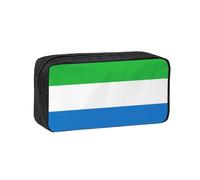 WSSYYBF Estuche para bolígrafos simple y espacioso con la bandera de Sierra Leona. Funda grande y espaciosa, bolsa Oxford 600D con cremallera para el trabajo, la oficina, moda para mujer