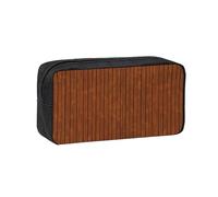 WSSYYBF Estuche para bolígrafos simple y espacioso con patrón de madera marrón. Estuche grande y espacioso, bolsa Oxford 600D con cremallera para el trabajo, la oficina, moda para mujer