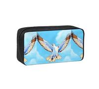 WSSYYBF Gaviotas en vuelo simple y espacioso estuche para bolígrafo. Estuche grande y espacioso, bolsa Oxford 600D con cremallera para el trabajo, oficina, moda para mujer