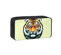 WSSYYBF Little Fat Tiger Head - Estuche simple y espacioso para bolígrafos, tela Oxford 600D, bolsa de almacenamiento portátil, adecuada para oficina y viajes.