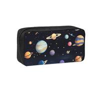 WSSYYBF Saturn Jupiter Earth - Estuche simple y espacioso para bolígrafos, bolsa de almacenamiento portátil de tela Oxford 600D, adecuada para oficina y viajes.