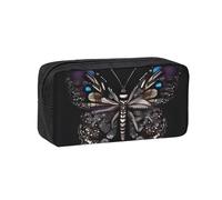 WSSYYBF Science Butterfly - Estuche para bolígrafos simple y espacioso. Funda grande y espaciosa, bolsa Oxford 600D con cremallera para el trabajo, la oficina, moda femenina