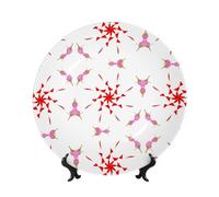 WSSYYBF The Budding and Turning Flower Bone China - Plato decorativo de cerámica de 10 pulgadas con soporte de exhibición para el hogar, cocina, pared o decoración de mesa