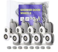 WSTR Rueda Cabina Ducha 4x Superior 4x Inferior 23 mm Rodillo Repuesto Robusto Corredera Puerta Rodamiento Mampara Cristal Accesorio Baño Instalación Duradera