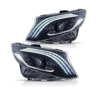 WSUMKH Auto Faros 2x Conjunto Faros Delanteros Automóvil LED Señales Giro Dinámicas Lámpara Principal Plug And Play Faros DRL Para Benz Clase V 2016-2022 Faro