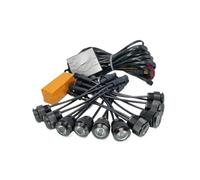 WSUMKH Auto Faros Luces LED Universales Tipo Ojo Halcón, Circulación Diurna, Impermeables, Alta Luminosidad Función Freno E Intermitentes Delanteros Traseros Faro(One drag ten)