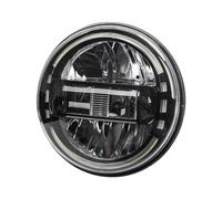 WSUMKH Faros Delanteros Motocicleta Para Touring Para Softail Para Heritage Para Street Para Glide Proyector Faros Delanteros LED Universales 5,75/7 Pulgadas 90W(7 inch Black)