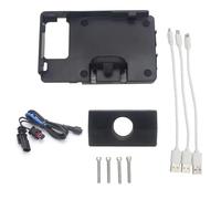 WSUMKH Soporte De Carga USB para Teléfono Móvil Y Navegación De Motocicleta 12 Mm 16 Mm Y 22 Mm para R1200GS LC F800GS ADV F700GS R1250GS Soporte Montaje Teléfono(16mm Lossless Cable)