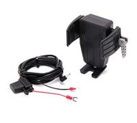 WSUMKH Soporte De Teléfono GPS Motocicleta para Goldwing GL 1800 F6B GL1800 DCT 2018 2019 2020 2021 con Carga Inalámbrica Y Navegación Soporte Montaje Teléfono(A)