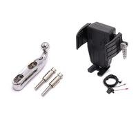 WSUMKH Soporte Teléfono GPS para Motocicleta para Gold Wing GL 1800 F6B DCT GL1800 2018 2019 2020 2021 Cargador Inalámbrico Soporte De Navegación Soporte Montaje Teléfono(AD)