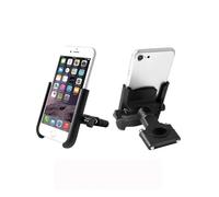 WSUMKH Soporte Teléfono para Manillar Motocicleta Modificado Aleación Aluminio Espejo Retrovisor Universal Soporte Bicicleta Soporte Celular Moto Soporte Montaje Teléfono(Handlebar-Black)