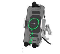 WSUMKH Universal para Teléfono Móvil con Navegación para Motocicleta Soporte para Teléfono Móvil para Bicicleta Cargador Inalámbrico Carga Rápida Soporte Montaje Teléfono(S-Charging Mirror)