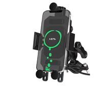 WSUMKH Universal para Teléfono Móvil con Navegación para Motocicleta Soporte para Teléfono Móvil para Bicicleta Cargador Inalámbrico Carga Rápida Soporte Montaje Teléfono(B-Charging Handlebar)