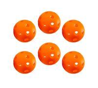Wswqop 1 Bola de Pickleball Profesional Interior Pelota de TPE Torneo Agujeros Equilibrados Resistente Al Desgaste Confiable Adecuada para, Naranja 6 Piezas