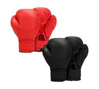 Wswqop 2 Pares Guantes de Boxeo Guantes para Muay Thai Guantes de Kickboxing Guantes de Fabricados en PU Cuero Ergonómico Transpirables para Princ, NIÑOS