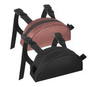 Wswqop 2 Piezas Bolsa de Silla de Montar para Guardar Teléfono Llaves Bolsillo Pommel Tela Oxford Y Hebilla Ajustable Adecuada para Equipamiento Ecuestre CAM, Negro Y Marrón
