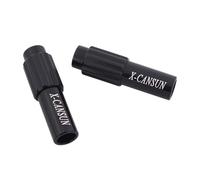 Wswqop 2 Piezas Tornillo Desviador Bicicleta Ajustador Línea Cable Regulador Tensión Freno Delantero Trasero Conector Terminal Aluminio Adecuado para, Negro