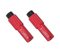 Wswqop 2 Piezas Tornillo Desviador Bicicleta Ajustador Línea Cable Regulador Tensión Freno Delantero Trasero Conector Terminal Aluminio Adecuado para, Rojo