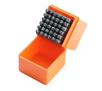 Wswqop 36 Piezas Número Letra Sello Punzón Set de Punzones de Metal para Personalización de Objetos de Cuero Bolsas Y Joyas Fabricado en Acero Fuerte Adecuad, 6mm