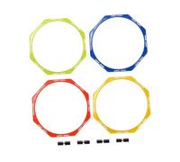 Wswqop 4 Piezas de Aros de Entrenamiento de Fútbol, Aros de, Ejercicios de Gimnasia, Plástico PP Resistente, Y para Niños Y Adulto, S