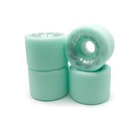 Wswqop 4 Piezas Ruedas para Skate Surfskate Cruiser Tabla Longboard Hechas en PU Resistente Pensadas para Paseo Deporte y Uso Habitual en Ciudad, Verde