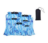 Wswqop 6X Bolsa Seca Impermeable para Exteriores, Bolsa Seca Portátil Resistente Al Desgarro de Compresión Enrollable para Rafting, Canoa, Vela, CAM, Azul