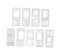 Wswqop 9 Plantillas para Cuadernos Y Pasatiempos Creativos, Plantillas de Dibujo Multifuncionales con Bordes Recortables.