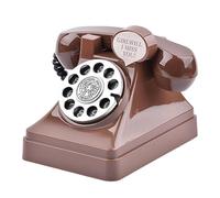 Wswqop Alcancía Infantil en Formato Teléfono Retro Recipiente para Educación Financiera Caja de para Monedas Que Motiva Responsable en Ni, CAFÉ, Individual