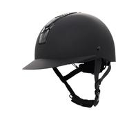 Wswqop Casco/Gorro de Equitación con Función Protectora, Forro Interior Lavable, Carcasa de PP Resistente a Los Impactos Y Ajuste Regulable para Adultos, Par, M Negro