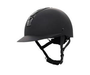 Wswqop Casco/Gorro de Equitación con Función Protectora, Forro Interior Lavable, Carcasa de PP Resistente a Los Impactos Y Ajuste Regulable para Adultos, Par, es Negro