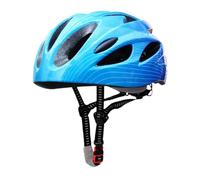 Wswqop Casco Infantil para Niños Bicicleta con Estructura Reforzada Y Ventilación de 18 Orificios Protección Absorbente Liviano Y Seguro Adecuado para Ciclis, Azul