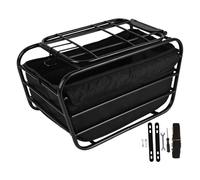 Wswqop Cesta Trasera para Bicicleta Organizador Liviano Portaequipajes Seguro Estante Sólido con Material de Acero al Carbono y Diseño Desmontable Adecuada, con Revestimiento, 38 Cm X 23 Cm X 21.5