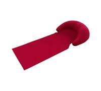 Wswqop Colchoneta de Playa Portátil Tipo Tumbona con Cojín Ergonómico, Fabricada en PVC Flocado Ligero, Ideal para Al Aire Libre, Rojo