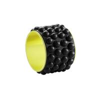Wswqop Diseño Compacto Rueda para Ejercicios de Estiramiento Rodillo para Entrenamiento de Espalda Accesorio Seguro Y Estable Adecuado, Negro Y Amarillo