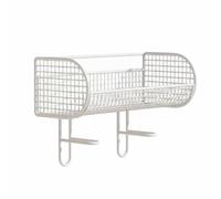 Wswqop Estante de Baño Estantería sobre Inodoro Organizador de Pared Repisa Lavabo Orden Vertical Hierro Tratado contra Humedad Montaje Limpio Adecuado para, Blanco, Una Capa