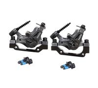 Wswqop Freno de Disco para Bicicleta Mecánico Doble Pistón Calibrador Universal de Aluminio Compatible con Reparación Y Accesorios Adecuado para Ciclismo Car, Negro, Parte Delantera y