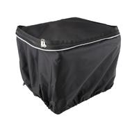 Wswqop Funda para Cesta de Bicicleta, Funda para Bicicleta, Red de Carga, a Prueba de Polvo, Apta para La Mayoría de Cestas de Bicicleta, Co, Negro con Correa