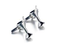 Wswqop Gemelos con Forma de Copa de Cóctel, Gemelos para Camisa de Hombre, Gemelos para Traje, Joyería Unisex, Regalo
