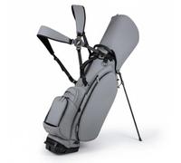 Wswqop Golf Club Carrier Bolsa de Golf Soporte Porta Palos Funda de Palos Organizador con Patas Estables Compartimentos y Bolsillo Aislado de Adecuado para Campo Práctica Range y Salidas, Gris