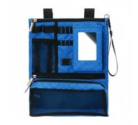 Wswqop Golf Storage Funda Almacenamiento Bolas Compartimiento Zipper Sujetadores Elásticos Ventana Clara Accesorio Portátil Multifuncional Adecuado para Campo de Golf y Paseo, Azul